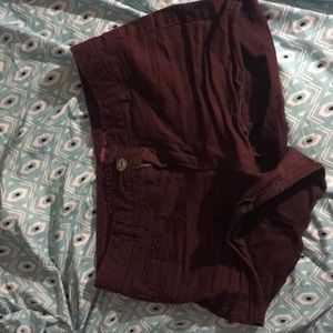 Wishful Park Maroon/deep purple colored Shorts .